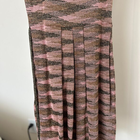 Missoni Pink and Gold Sleeveless Knit Dress Size IT 42/USA 6 - Picture 4 of 9